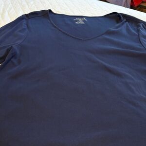 Chicos women’s ultimate tee.  Size 3 Navy Long Sleeve Tee